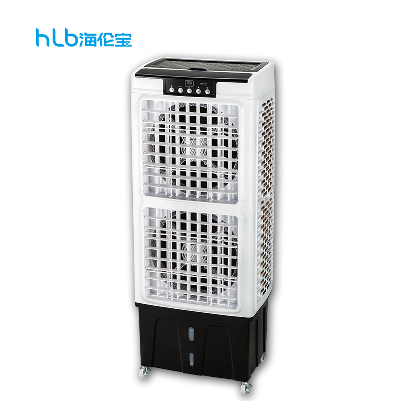 Ventilateur de refroidissement à eau intérieur et extérieur, support de refroidisseur d'air par évaporation, Double ventilateur au sol pour un vent fort soufflant